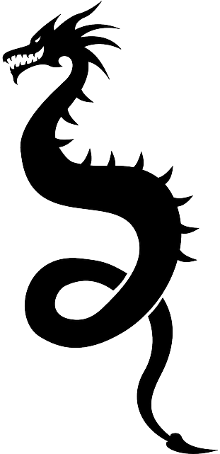 Chinese, Dinosaur, Mythical Creature - Dragon Silhouette (320x640)