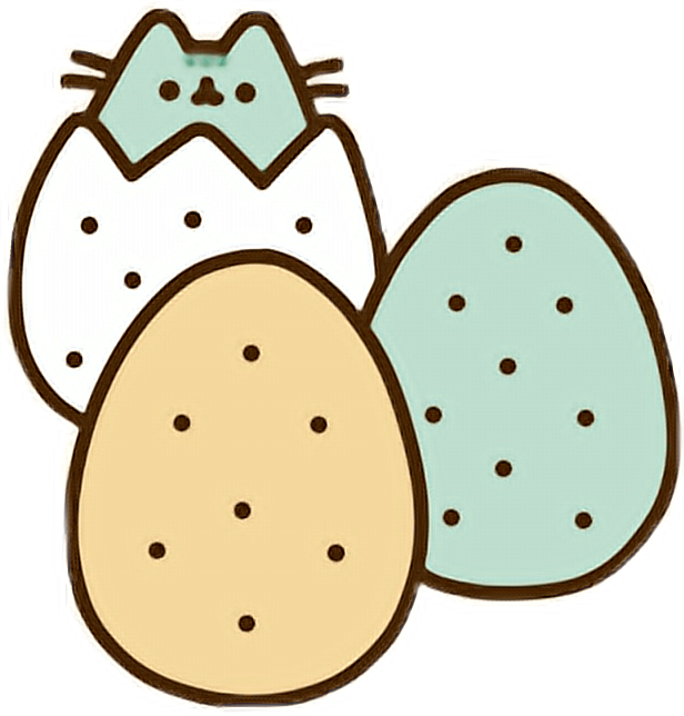 💖not My Art💖 Pusheen Dinosaur Eggs 🐱🌈 Kawaii Pushe - Pusheen Dinosaur (616x644)