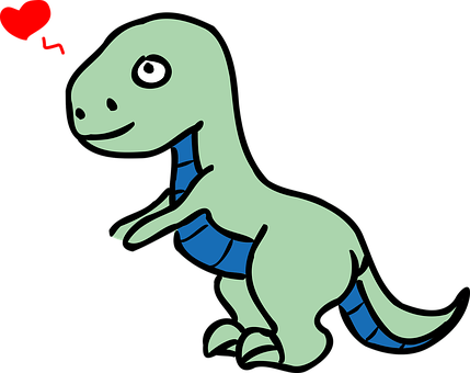 Cartoon Dino Dinosaur Dinosaurs Doodle Lov - T Rex Lovers (429x340)