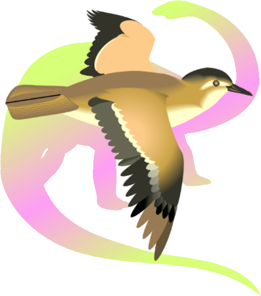 Image Derived From Dinosaur And Bird Clip Art At Clckr - Flying Bird Clip Art (528x597)