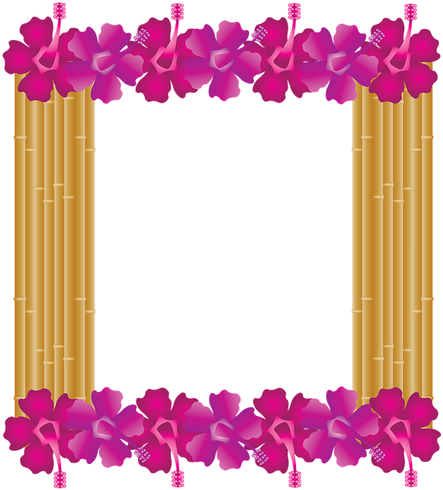 Hawaiian Car Cliparts 26, Buy Clip Art - Marco De Flores Hawaianas Png (692x720)
