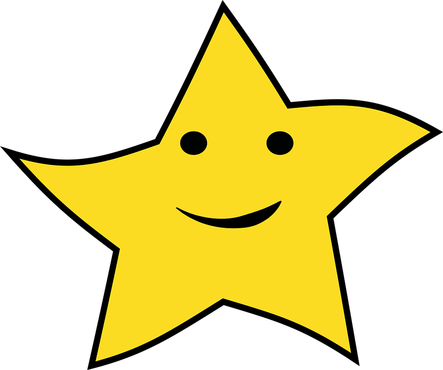 Cartoon Stars Clipart 5, - Smiley (1280x1068)