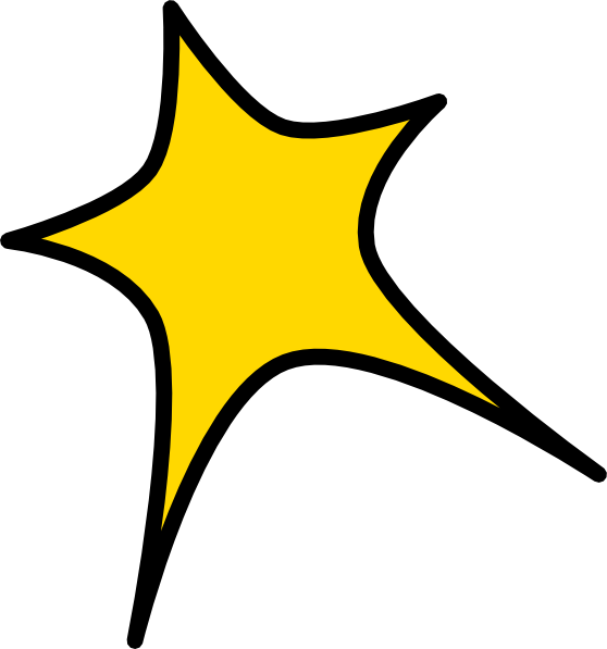 Yellow Star Clip Art - Stars Cartoon Vector (558x597)
