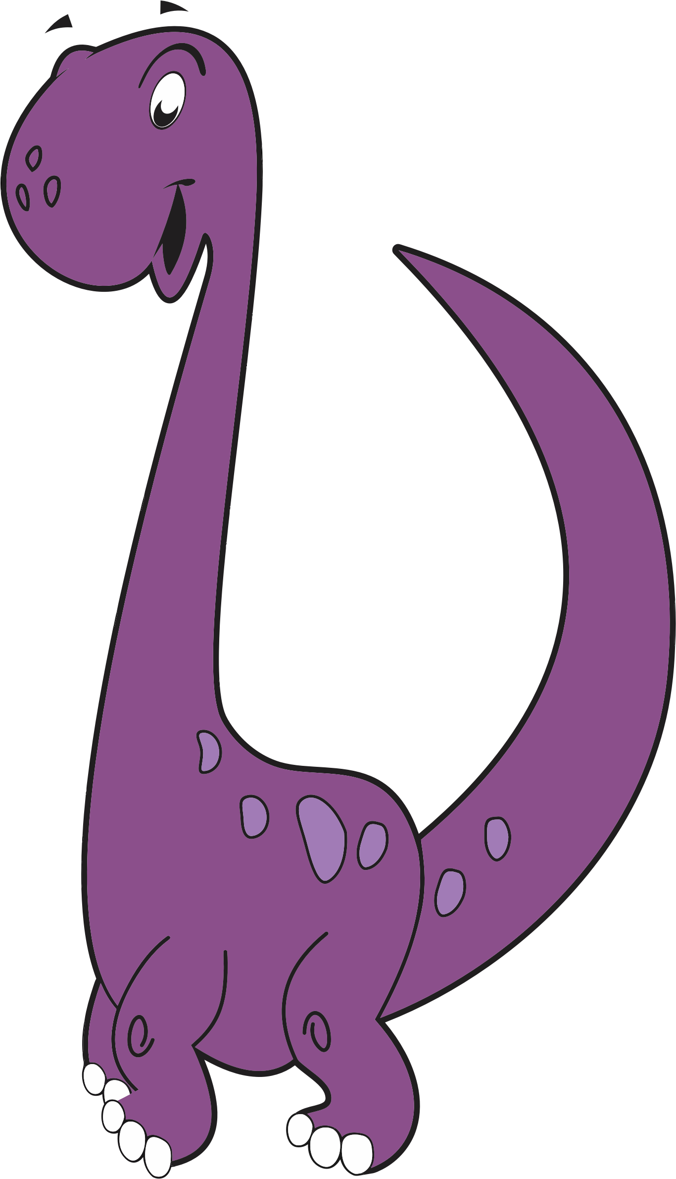 Big Image - Purple Dinosaur Clipart (1366x2380)
