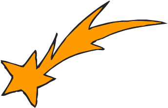 Small Clipart Shooting Star - Small Clipart Shooting Star (420x297)