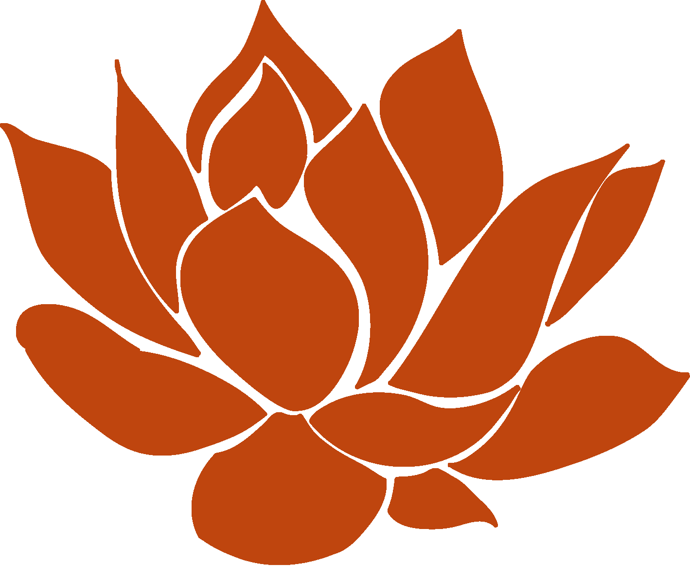 Orange Lotus Transparent Png (1419x1163)