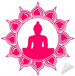 Vinilo Pixerstick Lotus Flower - Live More Like Buddha: Guidance And Wisdom (400x400)