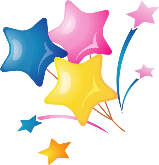 Vecteur - Cartoon Stars - Dibujos Estrellas De Colores (640x640)