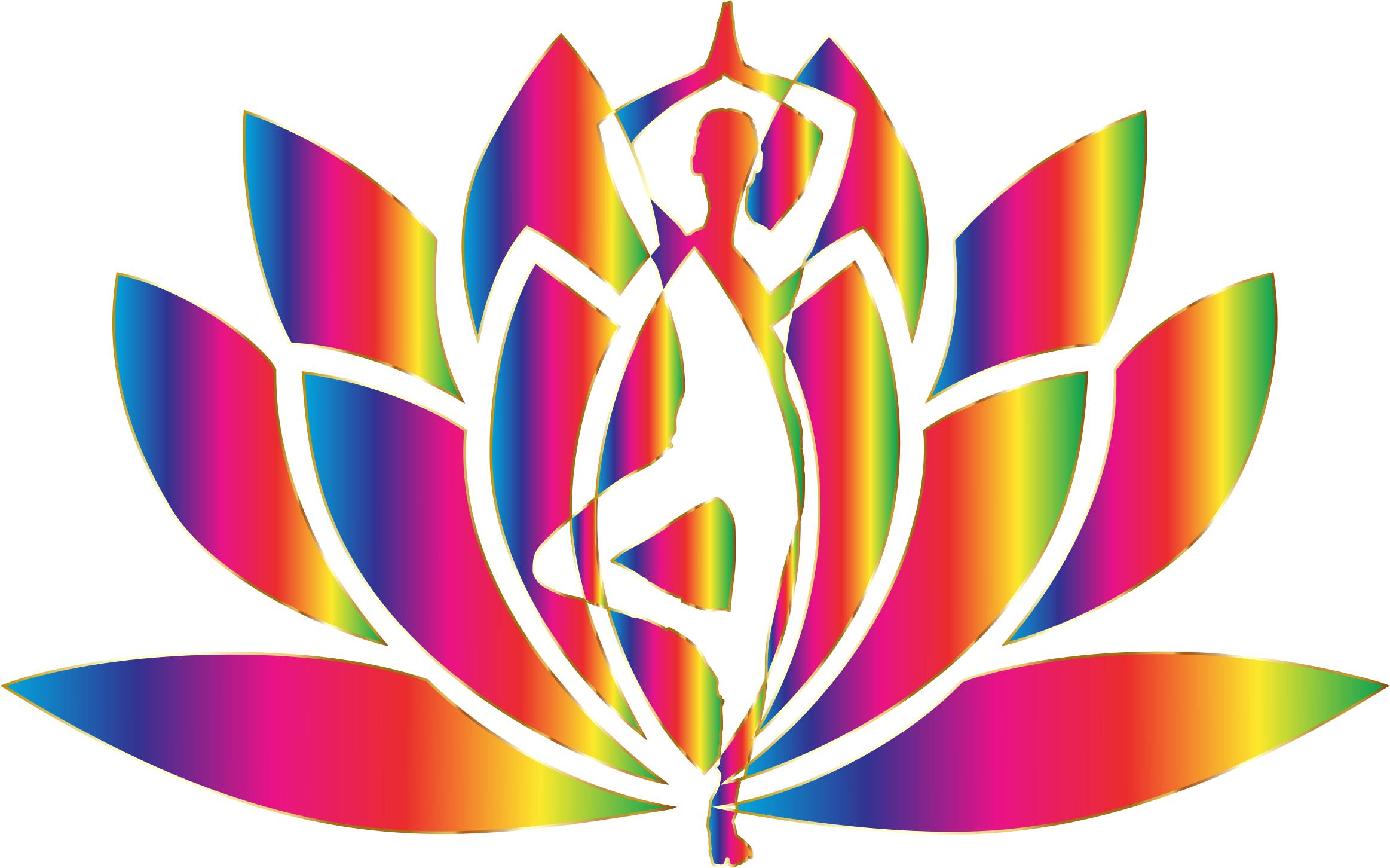 This Free Icons Png Design Of Spectrum Yoga Lotus No - Lotus Silhouette (2326x1452)