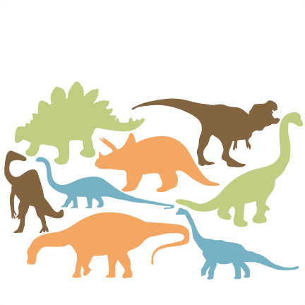 Dinosaur Silhouette Set Svg Scrapbook Title Cat Svg - Dinosaur Silhouette Set Svg Scrapbook Title Cat Svg (432x432)