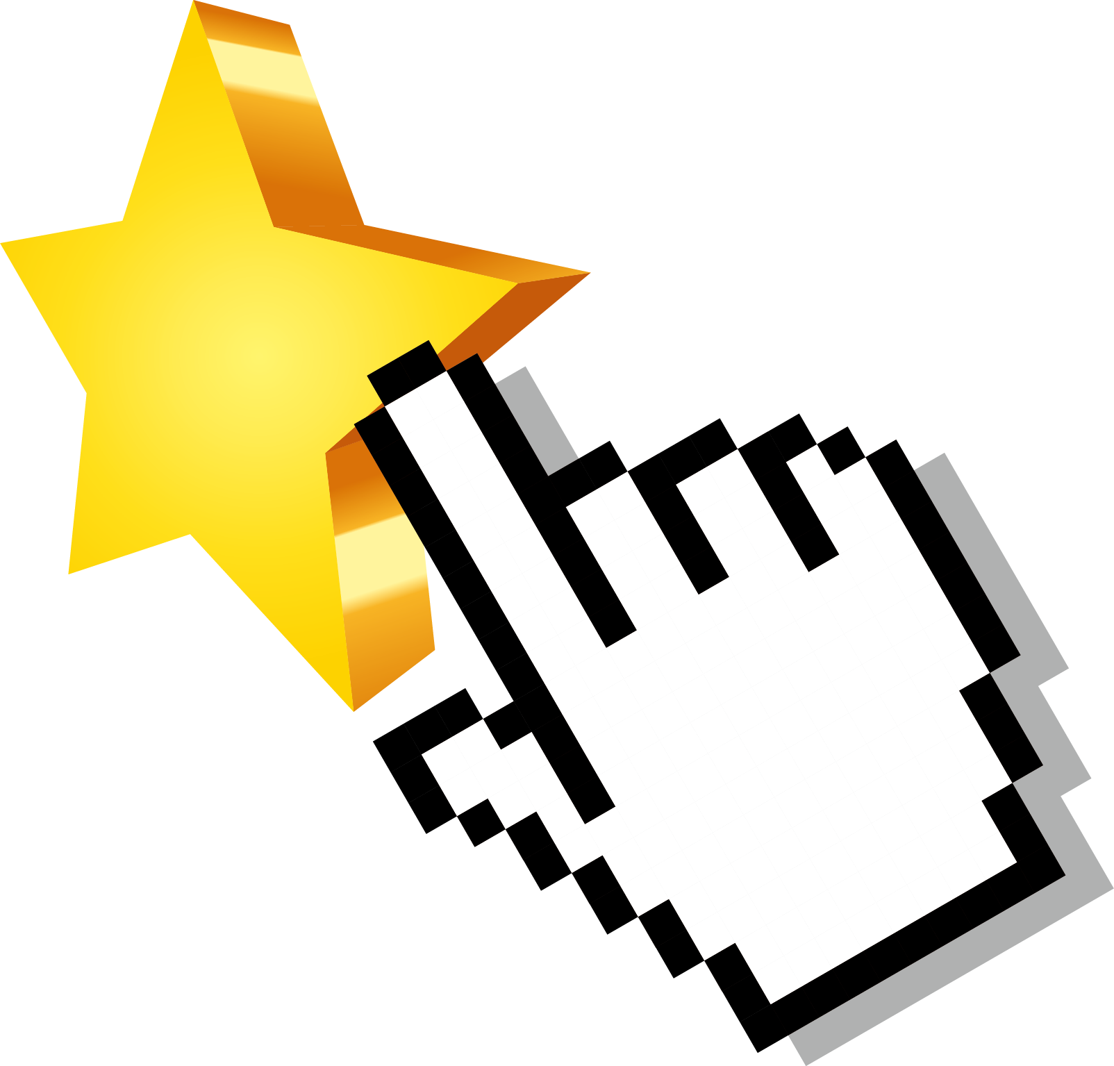 Computer Mouse Pointer Cursor Icon - Hand Cursor Png (1604x1535)