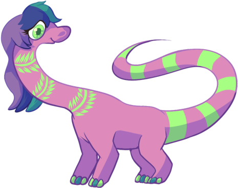 Purple Dinosaur Cliparts - Cartoon (500x378)