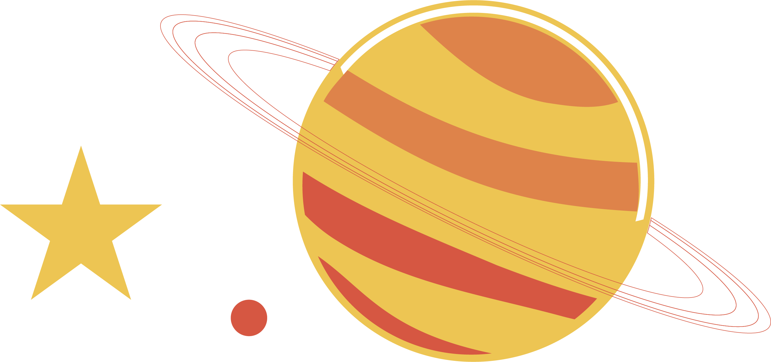 Planet Cartoon - Star Planet - Star And Planet Cartoon (2681x1258)