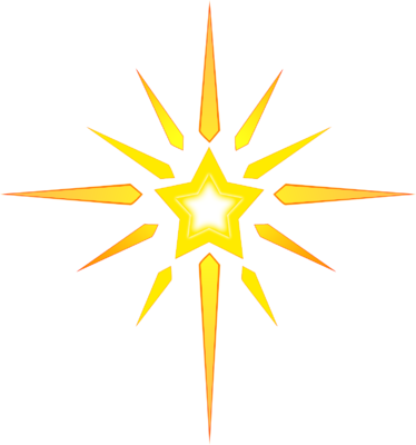 Image Christmas Star Christmas Clip - Star Of Bethlehem Clipart (374x400)