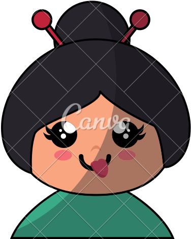 Cute Japanese Girl Cartoon - Cartoon (550x550)