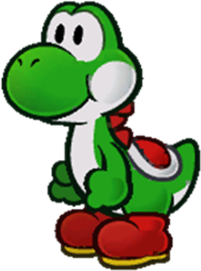 Yoshi Paper Mario - Paper Mario Yoshi (420x420)