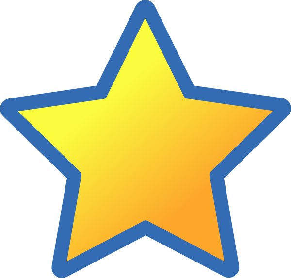 Blue And Gold Stars (600x573)