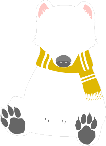 Movies, Personal Use, Huffle Puff2, - Badger Wearing Hufflepuff Scarf (353x482)