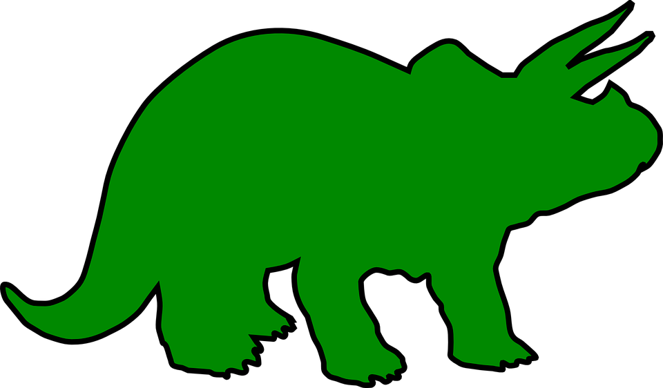 Dinosaur Triceratops Dino Prehistoric Jura - Green Triceratops (960x562)