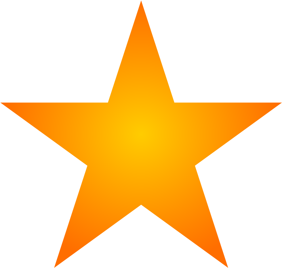 Orange Star Clip Art - Orange Star Png (2000x2037)