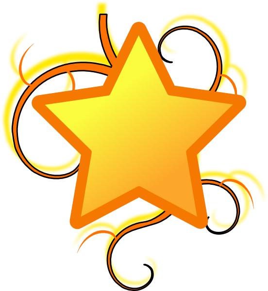 Star Swirl Clip Art At Clker - Swirl Star Clipart (552x600)