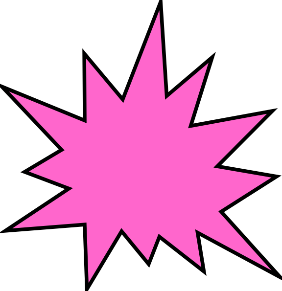 Pretty Design Burst Clipart Pink Star Clip Art At Clker - Clip Art Burst (576x595)