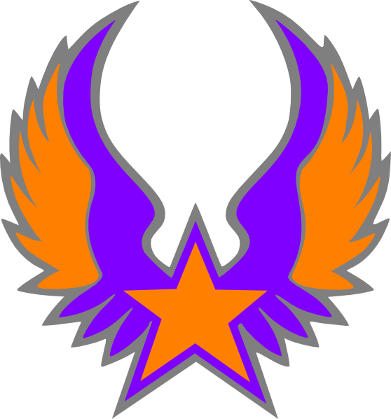 Rock Star Clip Art At Clker - Nautical Star With Wings Designs (558x598)