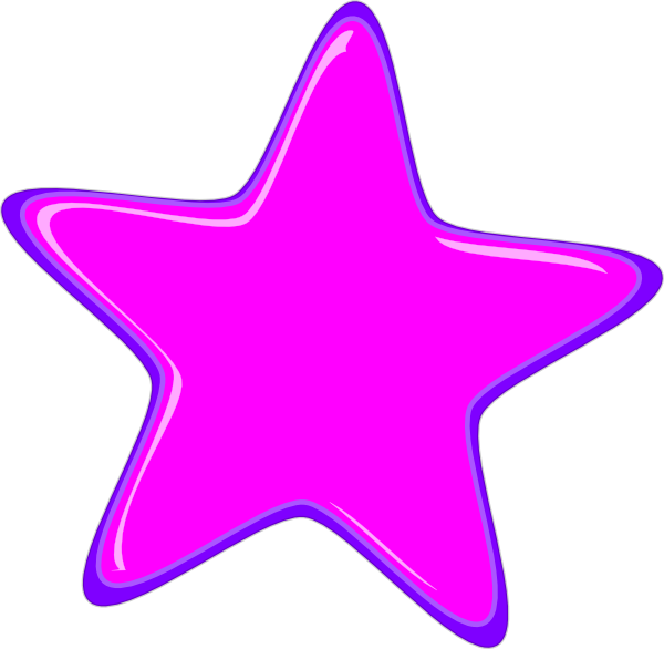Pink Star Clipart (600x586)