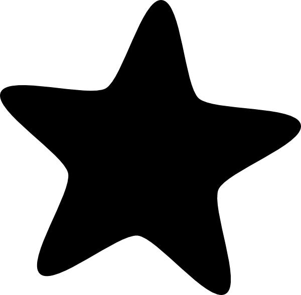 Clipart Fresh Star Clipart Image Of Black Stars 13801 - Star Vector Black And White (600x589)