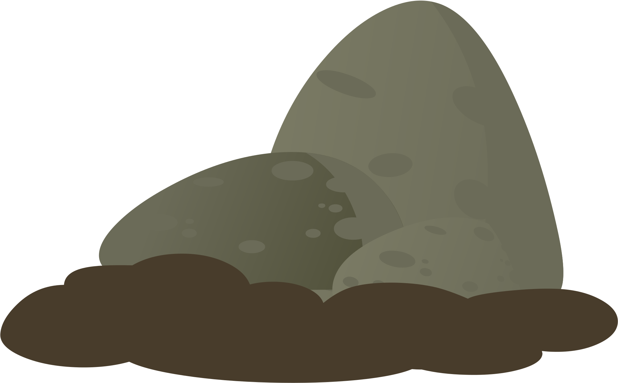 Stone Clipart Big Rock - Stones Clipart Png (2400x1260)