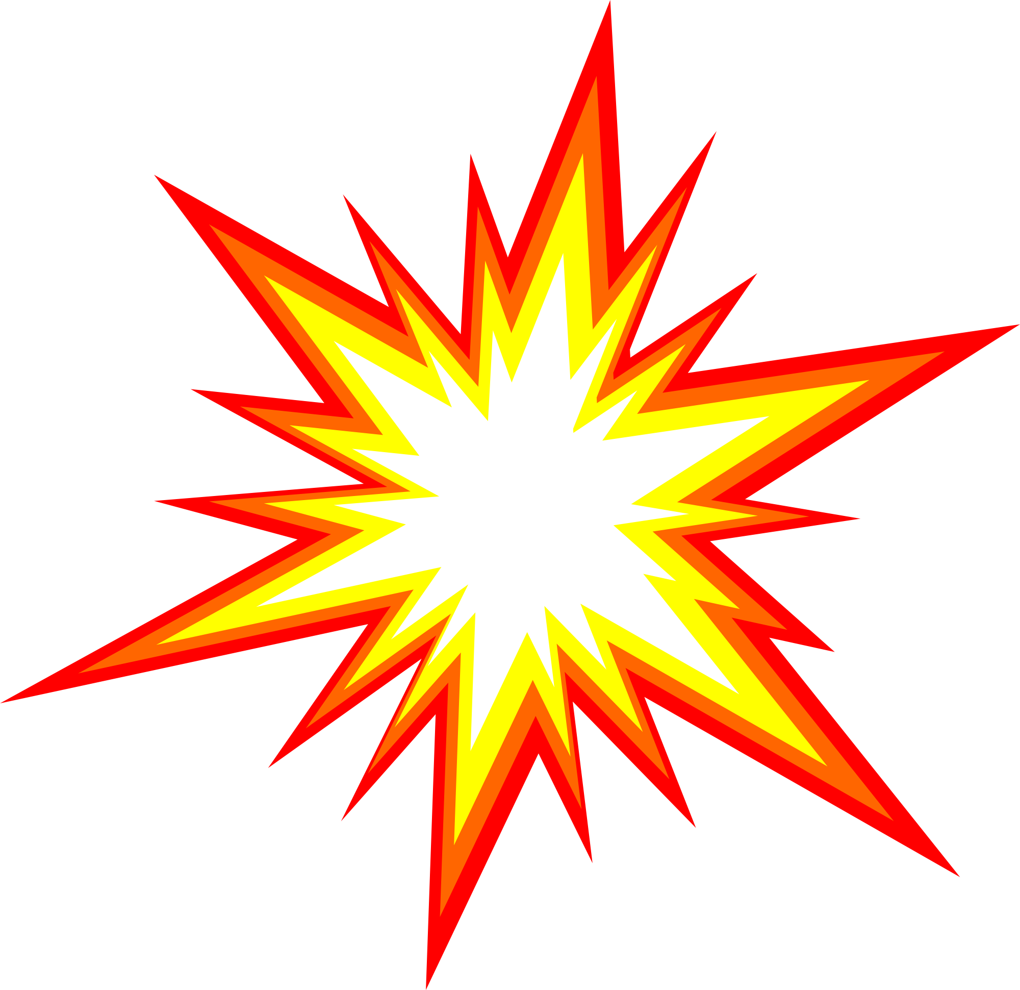 Clipart Lovely Design Starburst Images 6 Explosion - Star Burst (2000x1940)