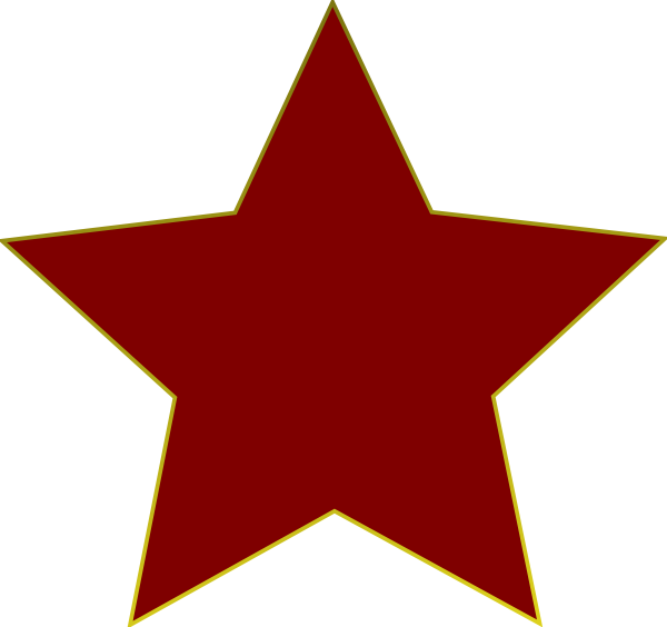 Red Star Clip Art (600x564)