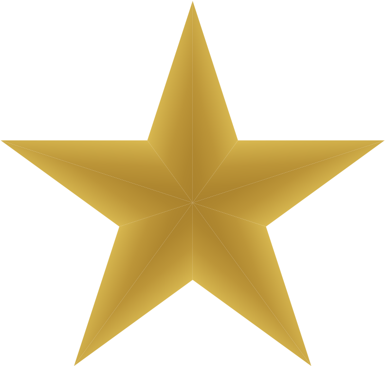 Shooting - Gold Gradient Star (2367x2252)