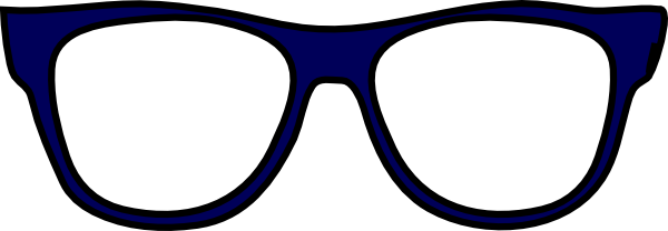 Black Star Glasses Clip Art At Clker - Blue Glasses Clipart (600x208)