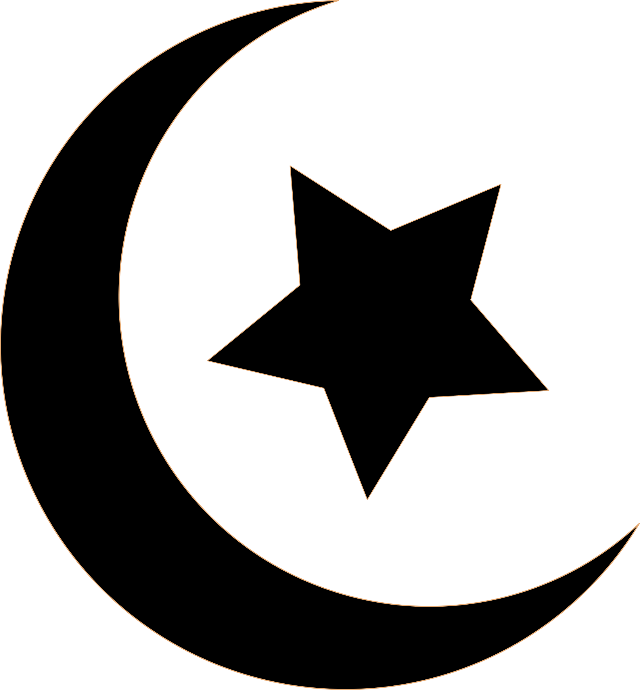 Big Image - Star And Crescent Clipart (2226x2400)