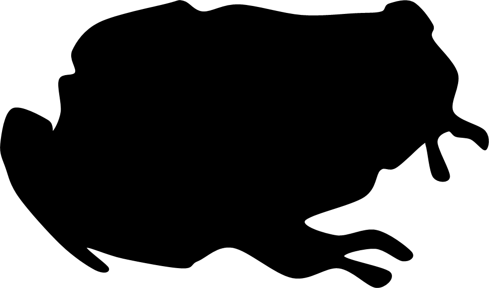 Frog Silhouette - Silhouette (2259x1384)
