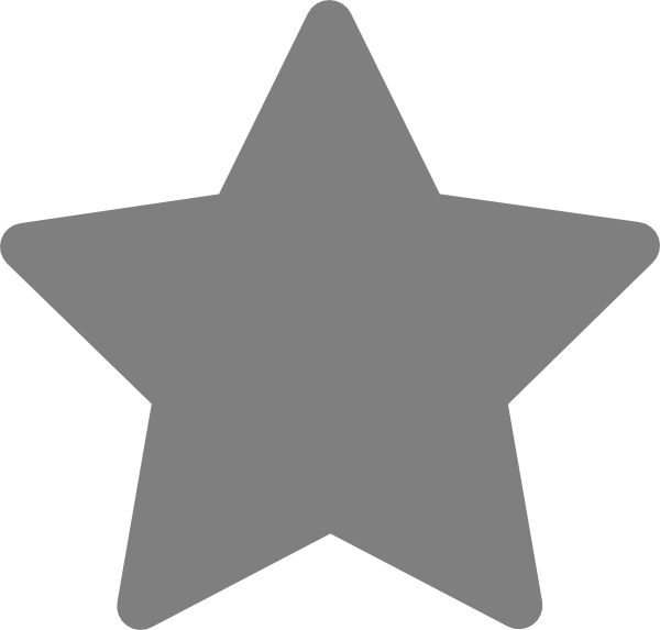 Star Clipart Grey (600x573)