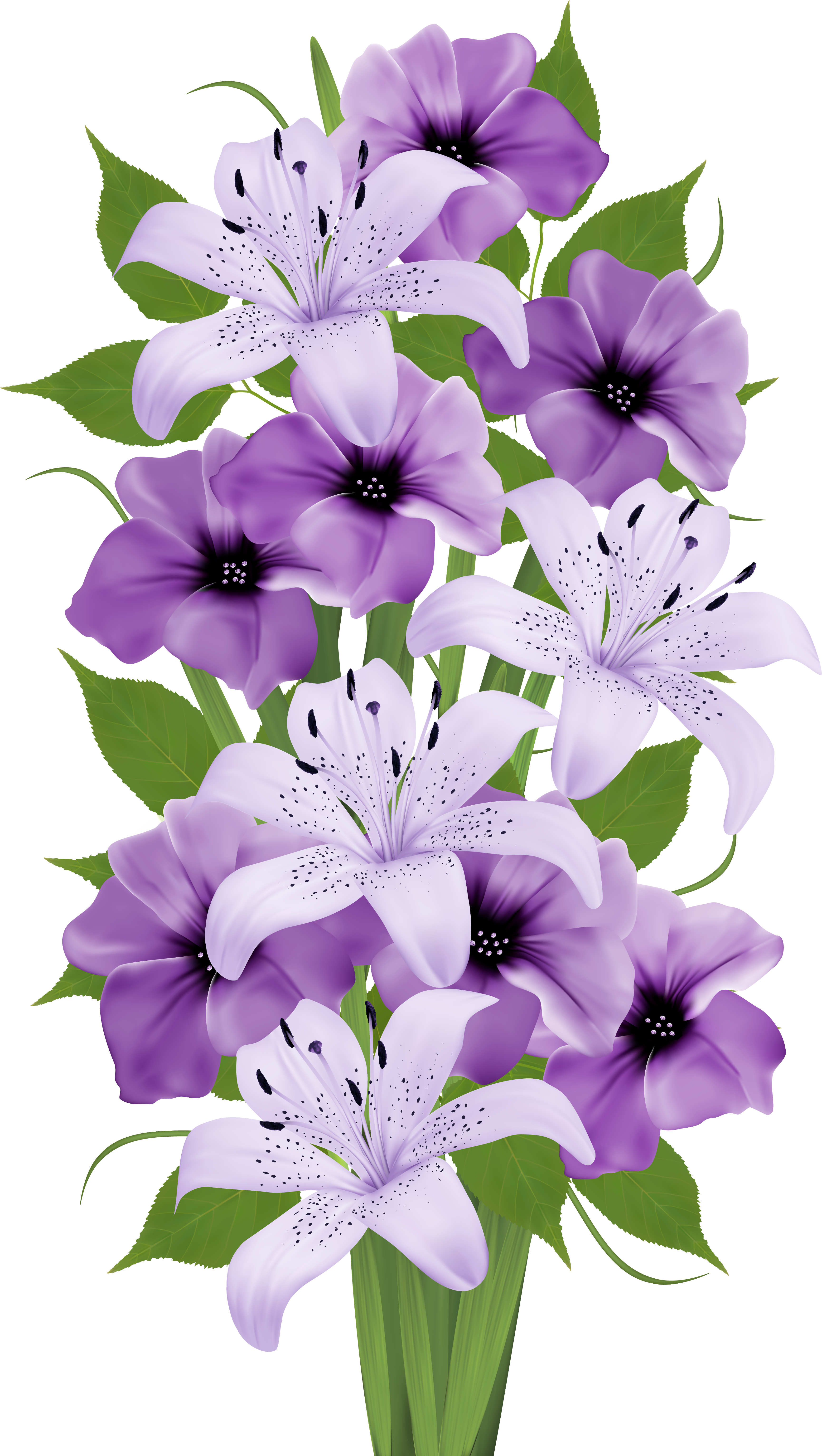 Beautiful Clipart Flower Bouquet - Flowers Png Images Hd (3577x6334)