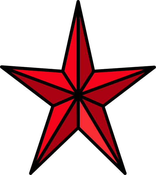 Star Clip Art At Clkercom Vector Online - Red Punk Star (534x600)