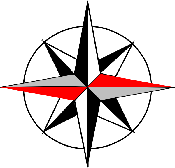 Compass Clipart West - North East West South Png (600x579)