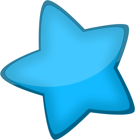 Blue Super Star Clipart - Star Cute Png (512x512)