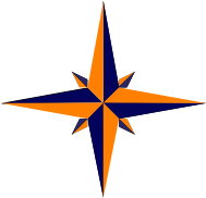 Blue And Orange Compass Rose Star Svg Clip Arts 600 - Blue And Orange Compass Rose Star Svg Clip Arts 600 (600x481)