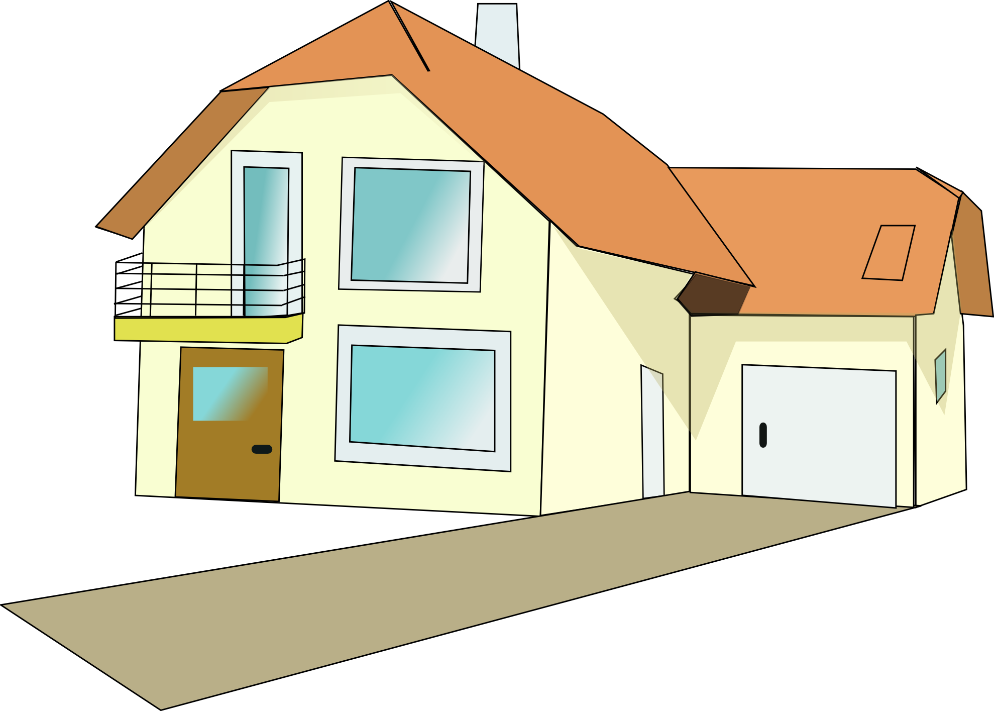 Two Story House Clip Art - House Clip Art (1979x1415)