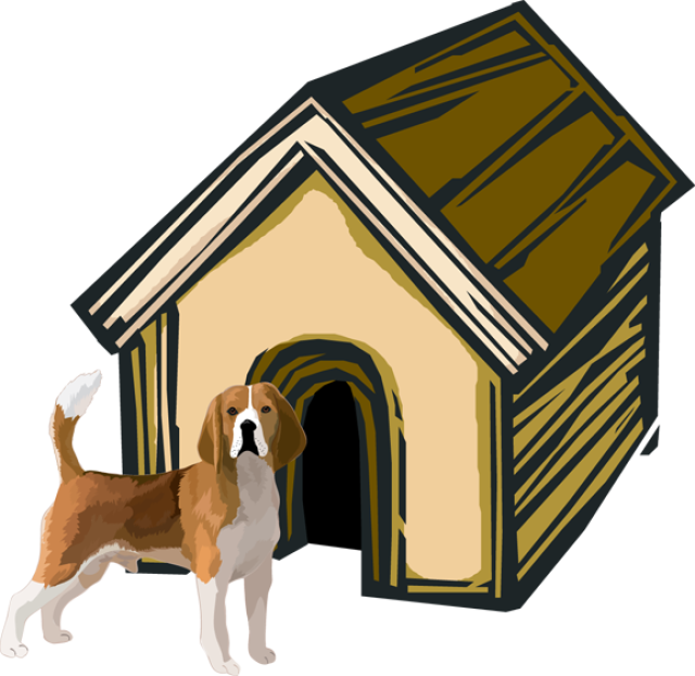 Dog House Clip Art - Inside The Dog House Clipart (640x622)