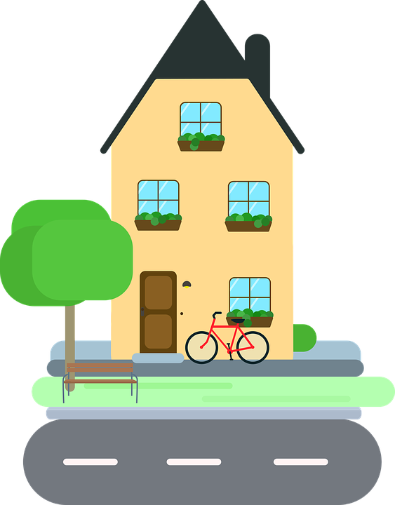 New House Clipart 12, - Housing Area Cartoon Png (563x720)