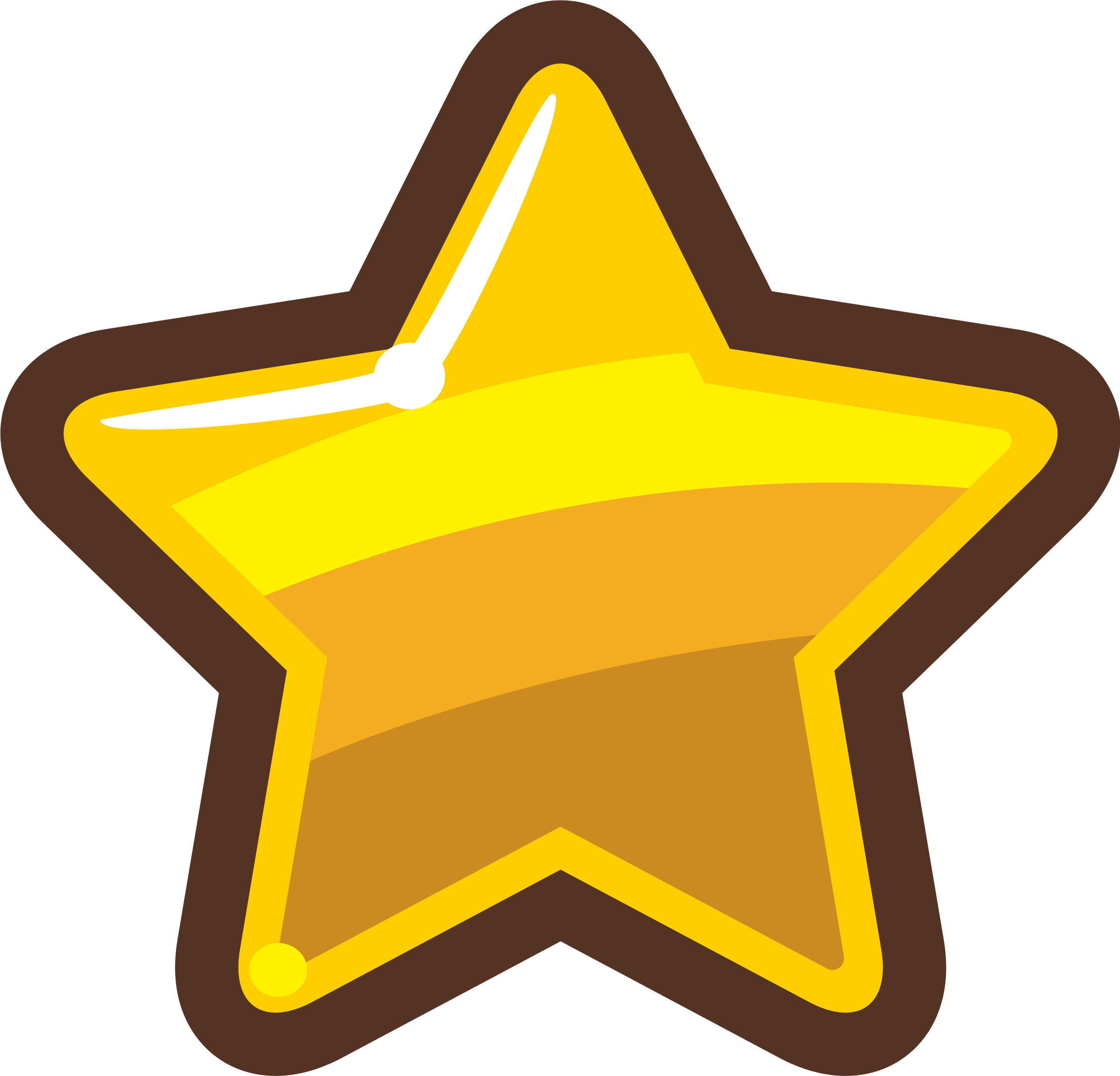 Gold Star - Star Clipart (2399x2304)
