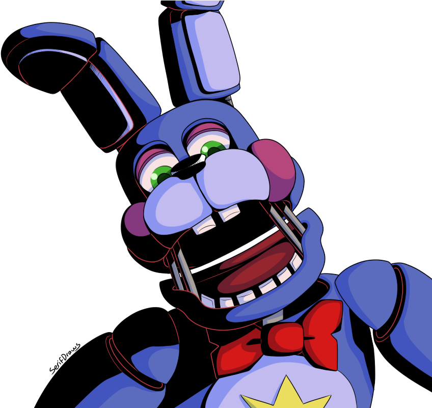 Rockstar Bonnie By Serifdraws - Fnaf 6 Rockstar Bonnie Drawings (864x800)