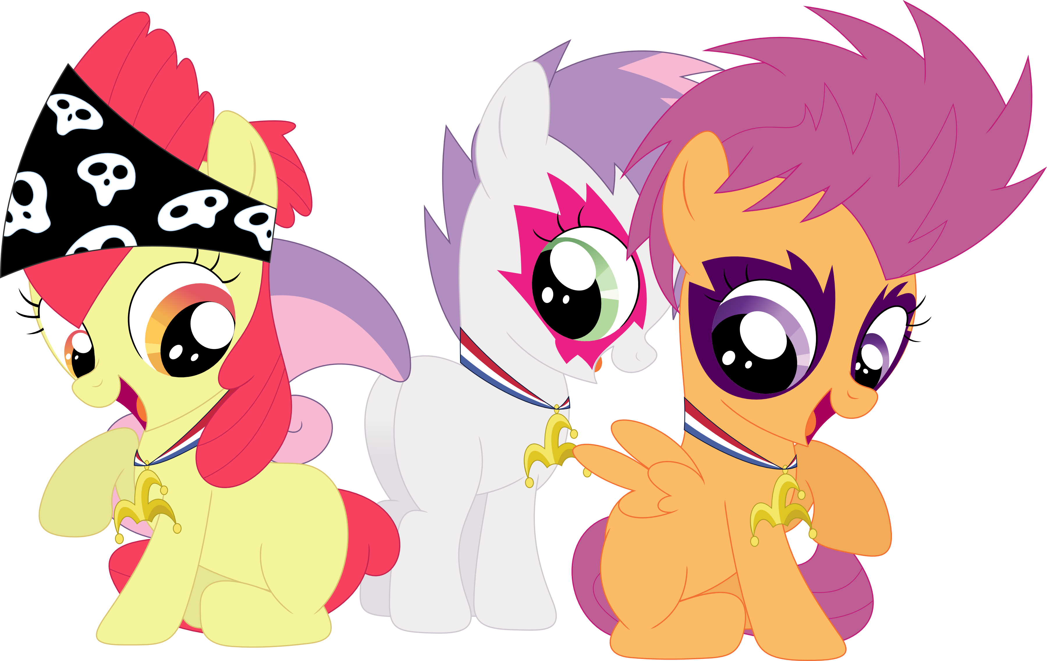 As Rock Star Fillies, We'll Get Our Marks For Sure - Cutie Mark Crusaders Cutie Marks (3598x2271)