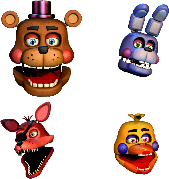 Rockstar Animatronic Heads By Joltgametravel - Fnaf 6 Rockstar Freddy Head (750x750)