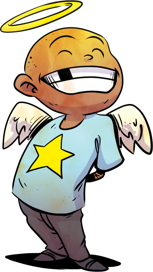 The Gold Star Kid - Cartoon (500x887)